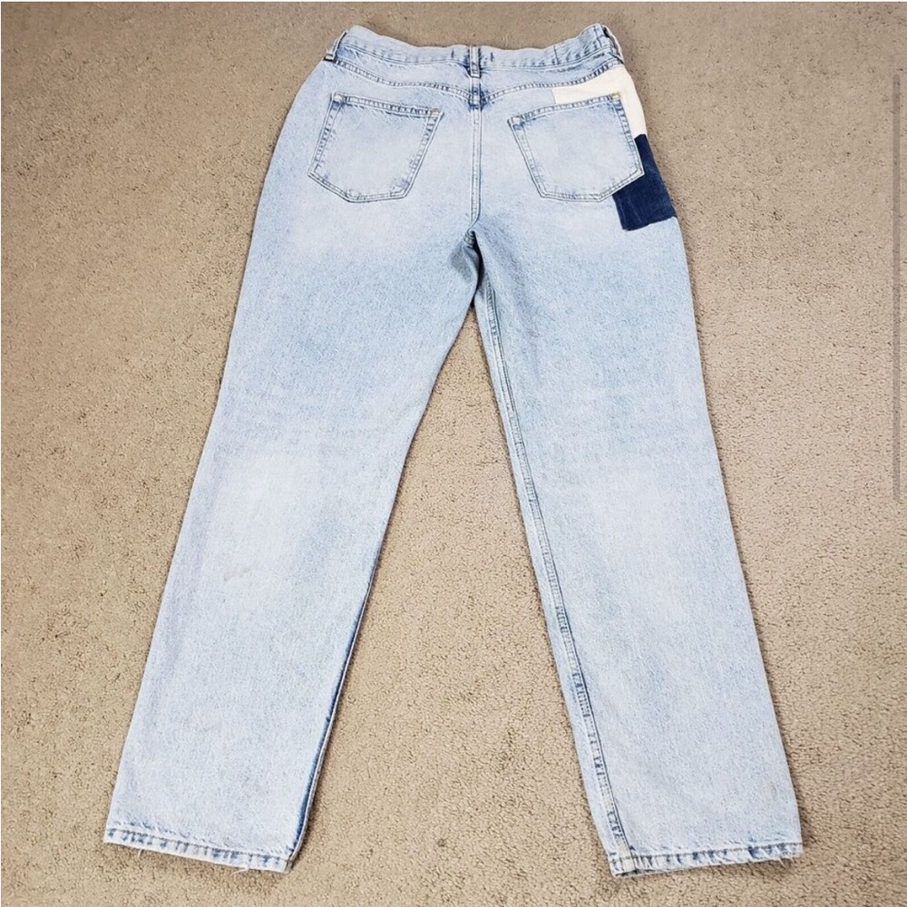 We The Free People Jeans Womens 31 Patchwork Lasso Destroyed Knee Boho 32x31